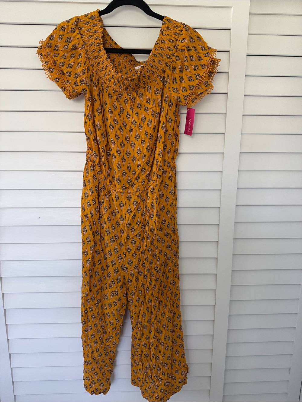 Xhilaration Marigold Print Jumpsuit